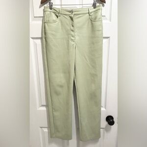 Aritzia Wilfred The Melina Pants Vegan Faux Leather Sage Green Size 10